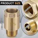 Zonon 2 Pcs 3/4 Inch Check Valve One Way Brass Non Return in Line Check Valve with Backflow Prevention NPT Male in FNPT out for Garden Hose Well Pumps Irrigation Systems Chemical Industry