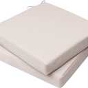 AAAAAcessories Outdoor Seat Cushions for Chairs, Waterproof, Fade-Resistant, 18" x 18" x 2", Patio Furniture Replacement Cushions, Set of 2, Sandstone Beige