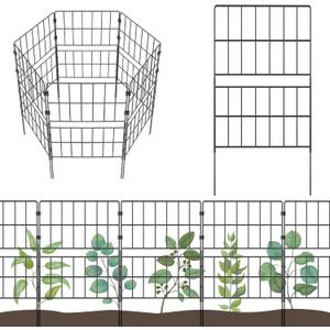31.5 Inch(H) X 20 Ft(L) Tall Decorative Garden Fence 14 Pack Fencing Panels, Metal Wire Border No Dig Fencing Animal Barrier for Dog, Flower Edging for Yard Landscape Patio Outdoor Decor
