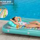 Jasonwell 4 in 1 Inflatable Tanning Pool Lounger Float - Sunbathing Lounge Floatie Raft Toys, Water Filled Tanning Bed Mat Pad Blow Up Kiddie Pool with Ball Pit for Adult, Kids (L), Large