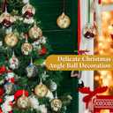 Lenwen 16 Pcs Angel Christmas Ornaments Vintage Angel Christmas Ball Decorations Colorful Xmas Decorative Hanging Ball for Xmas Tree Party Tree Decor