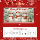 13x6ft Christmas Garage Door Banner Snowman Banner Christmas Backdrop Outdoor Indoor Xmas Garage Door Cover Large Holiday Wall Backdrop for Yard Porch Seasonal Decoration
