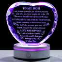 Movdyka Gifts for Mom, Mothers Day Birthday Gifts Crystal Keepsake Mom Gifts from Son Daughter Best Valentines Day Ideas to My Mom Glass Decor Plaque, Clear