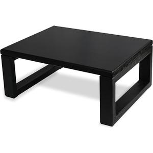 CONSDAN Step Stool with Metal Frame, Solid Hardwood Step Stool for Toddler/Kids/Adult, Portable Stool for Bedroom Bathroom-Black