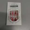 Valentines Press on Nails Long Fake Nails Almond Artificial Nail Pink Heart Love Designs Seeneey Cute Stick on Nail for Women 24pcs