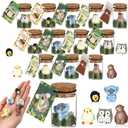 Fumete 35 Set Employee Appreciation Gifts Bulk for Coworkers Staff Thank You Desk Pet Animal Pun Note Card End of Year Student Gifts from Teacher Volunteer Team Graduation Party Favors (Jungle)