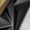 Art3dwallpanels 33 Pack 3D Wall Panel Diamond for Interior Wall Dcor, PVC Flower Textured Wall Panels for Living Room Lobby Bedroom Hotel Office, Black, 12''x12'' Cover 32.Sq.Ft.