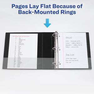 Avery Heavy-Duty View 3 Ring Binder 
Wide Spine, Customizable Clear Cover, Ideal for School, Office, and Home Organization, 1 Light Blue Binder (05501)