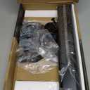 Universal Swivel TV /Table Top TV Stand for 19 to 43 inch TVs with 90 Degree Swivel, 4 Level Height Adjustable, Heavy Duty Tempered Glass Base, Holds up to 99LBS HT02B-001