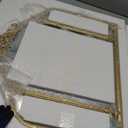 24"x22" Gold Arch Wall Mirror, Vintage Ornate Baroque Mirror with Metal Frame, Decorative Vanity Mirror for Dresser, Bedroom, Bathroom, Fireplace, Entryway, Hallway