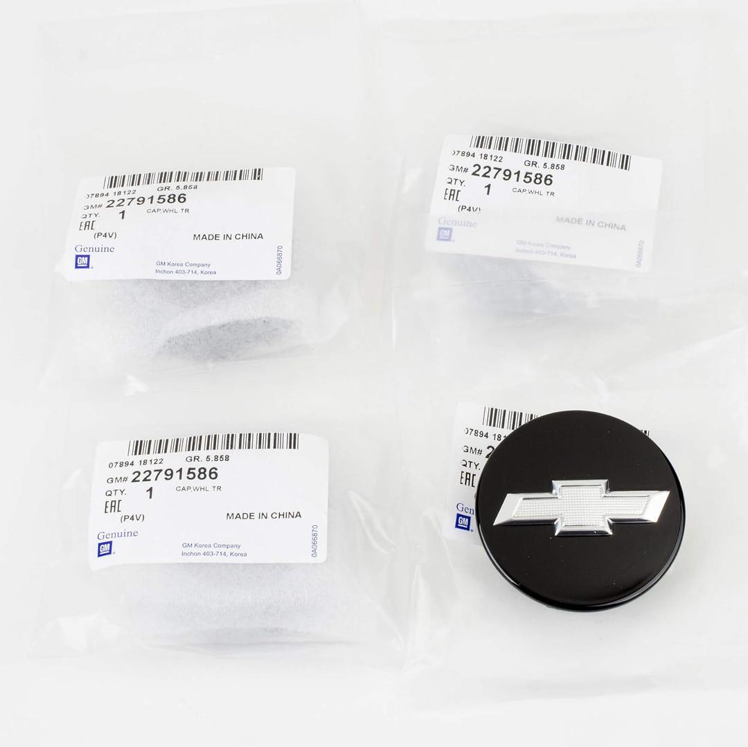 GMC OEM New Wheel Hub Center Cap Black w/Silver Bowtie Logo 12-18 Chevrolet 22791586