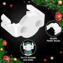 110PCS Magnetic Christmas Light Clips, C7/C9 Christmas Light Clips, Extra Strong Magnetic Christmas Lights Hooks for String Light Outdoor Patio Lighting, Metal Surface Roof Fence Railing Gutter, Clear (110PACK)