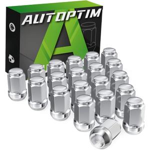 AUTOPTIM M12x1.25 Lug Nuts - Replacement for 2002-2022/2024 Nissan Altima, 1988-2023 Maxima, 2012-2024 Pathfinder, 2008-2023 Rogue, 2006-2024 Sentra Aftermarket Wheel - 20pc Chrome Closed End Lug Nuts