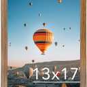 JCJMY 13x17 Picture Frame Rustic Brown for Wall Hanging, Wall Mounting Horizontally or Vertically, 13 x 17 Wall Gallery Poster Photo Frames with Shatter Resistant Plexiglass, Rustic Brown