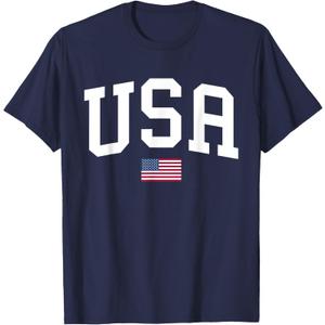 USA T Shirt Women Men Kids Patriotic American Flag July 4th T-Shirt Small