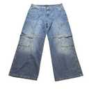 Unisex Faded Blue Jeans Medium