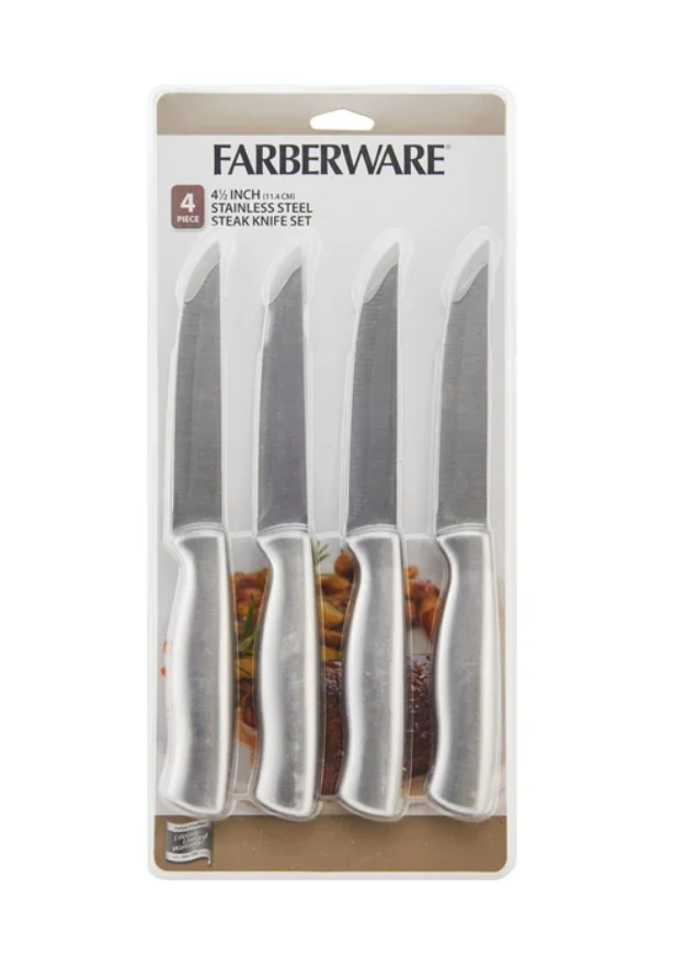 Farberware Set of 4 Stainless Steel Steak Knives