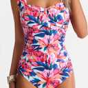 Womens One Piece Swimsuits Tummy Control Bathing Suits Modest Full Coverage Swimsuit Wide Straps Swimwear (XXL)