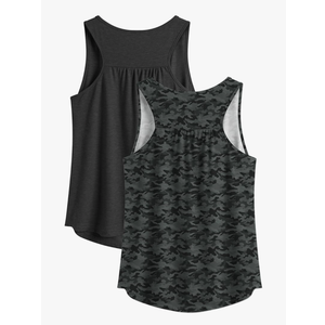 PINSPARK Workout Tank Tops for Women Racerback Loose Fit Yoga Top Sleeveless Gym Shirt Running Athletic Tanks Pack M