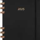 Moleskine Spiral 12 Month 2025 Solar Year Planner, Hard Cover, XL (7.5" x 9.75"), Black, 200 pages
