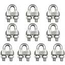 M3 Wire Rope Clamp 304 Stainless Steel 1/8 Inch Wire Cable Clamps 10 Pack