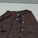 EXCHIC Women's Cropped Knit Cardigan Sweater Long Sleeve Button Down Open Front Bolero Shrug for Spring and Fall L