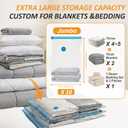 Cozy Essential Vacuum Storage Bags, 80% Compression Vacuum Seal Space Saver Plastic Packaging Bags for Clothes, Blankets, Pillow, Bedding, Comforters, Sealer Clothing Storage,10 Jumbo