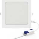 Aolyty 18W Ultra Thin LED Ceiling Panel Light 8.89" Recessed Square Downlight for Home, Office, Mall, Low Energy Consumption Non Dimmable 6000K (White)