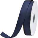 Ribest 1 inch Navy Blue Grosgrain Ribbon 50 Yards Per Roll for Crafts Bow Maker Wreaths Gift Wrapping Hair Accessories Wedding