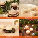 Crenovo Tea Lights Candles 200 Pack, Natural Soy Wax Tealights 6 Hours Non-Toxic, Long Burning, Unscented Small Votive Cup Candles for Wedding, Party, Dinner, Emergency