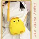 Cute Nylon Chicken Shoulder Bag, Crossbody Bag, Novelty Purse, Kawaii Animal Purse with Zipper for Women