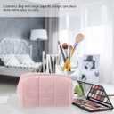 balacoo Large Capacity Makeup Bag Pencil Pouch Aesthetic Travel Stationery Pouch Easy Clean Durable