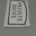 SP-12sm-WB Private Drive Arch Statement Plaque, Small, White and Black (5.5 x 9 in)