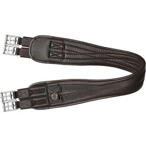 T TEKE Contoured Chafeless Girth for Horses, Airflow Waffle PVC Foam Construction with Double Side Heavy Duty Cotton Elastic and Stainless Steel Buckles (38"-56") (52, Brown)