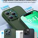 Shockproof for iPhone 16 Pro Case, [Full Camera Protection] [Military-Grade Drop Protection] Protective Anti-Yellow Slim Translucent Skin-Friendly for iPhone 16 Pro Phone Case, Forest Green
