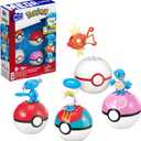 MEGA Pokmon Action Figure Building Toys Set, Water-Type Trainer Team with 79 Pieces, 2 Inches Tall, for Kids