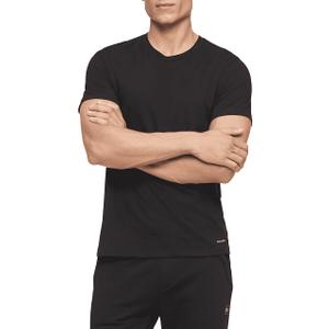 Calvin Klein Men's Cotton Classics 4-Pack Undershirts (Large, 4 Black Crewneck)