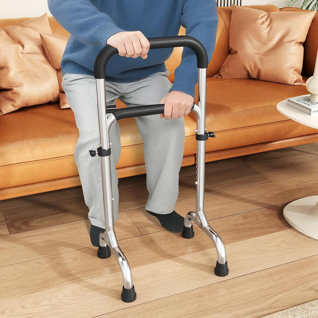 Stainless Steel Couch Stand Assist for Elderly, Height Adjustable Versatile Chair Stand Assist, Lightweight Mobility Standing Aid Rail for Seniors, Disabled, Support 450lbs (Black) Stainless Steel Couch Stand Assist for Elderly, Height Adjustable Versatile Chair Stand Assist, Lightweight Mobility Standing Aid Rail for Seniors, Disabled, Support 450lbs (Black)