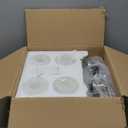 4-Light Brushed Nickel Vanity Lights for Mirror, Bathroom Light Fixtures with Textured Milky White Glass Shade, Modern Kitchen Light Fixtures Wall Sconce Light - E26 Base