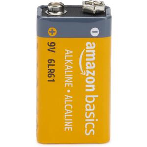 Amazon Basics 7-Pack 9V Alkaline Batteries, 5-Year Shelf Life - for Smoke/CO Detector, Electronics & Audio