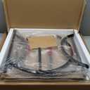 LITTLE TREE End Table, Narrow End Table with 3 Storage Shelves, Industrial C-Shaped Small Sofa Side Table for Living Room, Wood Slim Snack Table with Black Metal Frame, Oak