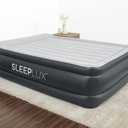 SleepLux Durable Inflatable Air Mattress with Built-in Pump, Pillow and USB Charger, Style: Queen 22"