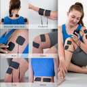 4 in 1 - D.I.Y & Tens Unit & EMS & Massage Muscle Stimulator, Dual Channel TENS Units Therapy Machine for Pain Relief, FDA Cleared Rechargeable Electronic Pulse Massager,with 12pcs Electrode Pads