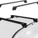 COWVIE 47 Inch Aluminum Roof Rack Cross Bars for Raised Side Rails, Adjustable Cargo Bars with Keyed Locks, Hold 198 LBS Capacity, Compatible with Ford Explorer/Toyota RAV4, Black