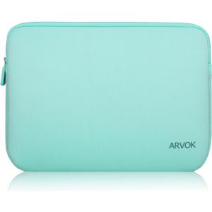 Arvok 17-17.3 Inch Laptop Sleeve Multi-Color Size Choices Case/Water-Resistant Neoprene Notebook Computer Pocket Tablet Briefcase Carrying Bag/Pouch Skin Cover for HP/Dell/Lenovo/Asus/Acer Light Green