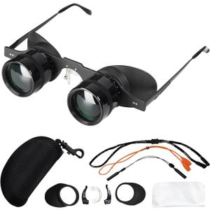 Hands-Free Binocular Glasses for Enhanced Viewing - HD Clarity, Lightweight & Portable, Adjustable Focus, Perfect for Bird Watching, Sports, Concerts, Vision Impairment - User-Friendly