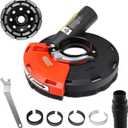 HERZO Surface Grinding Dust Shroud for Angle Grinder, Universal 4.5"/5" + Diamond grinding cup wheel 5 inch