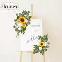 Artificial Flowers Decorations Pack of 2,Centerpieces for Wedding Reception Backdrop Decoration, Floral Decor Wall Home Entryway Outdoor Decorations (Sunflower)