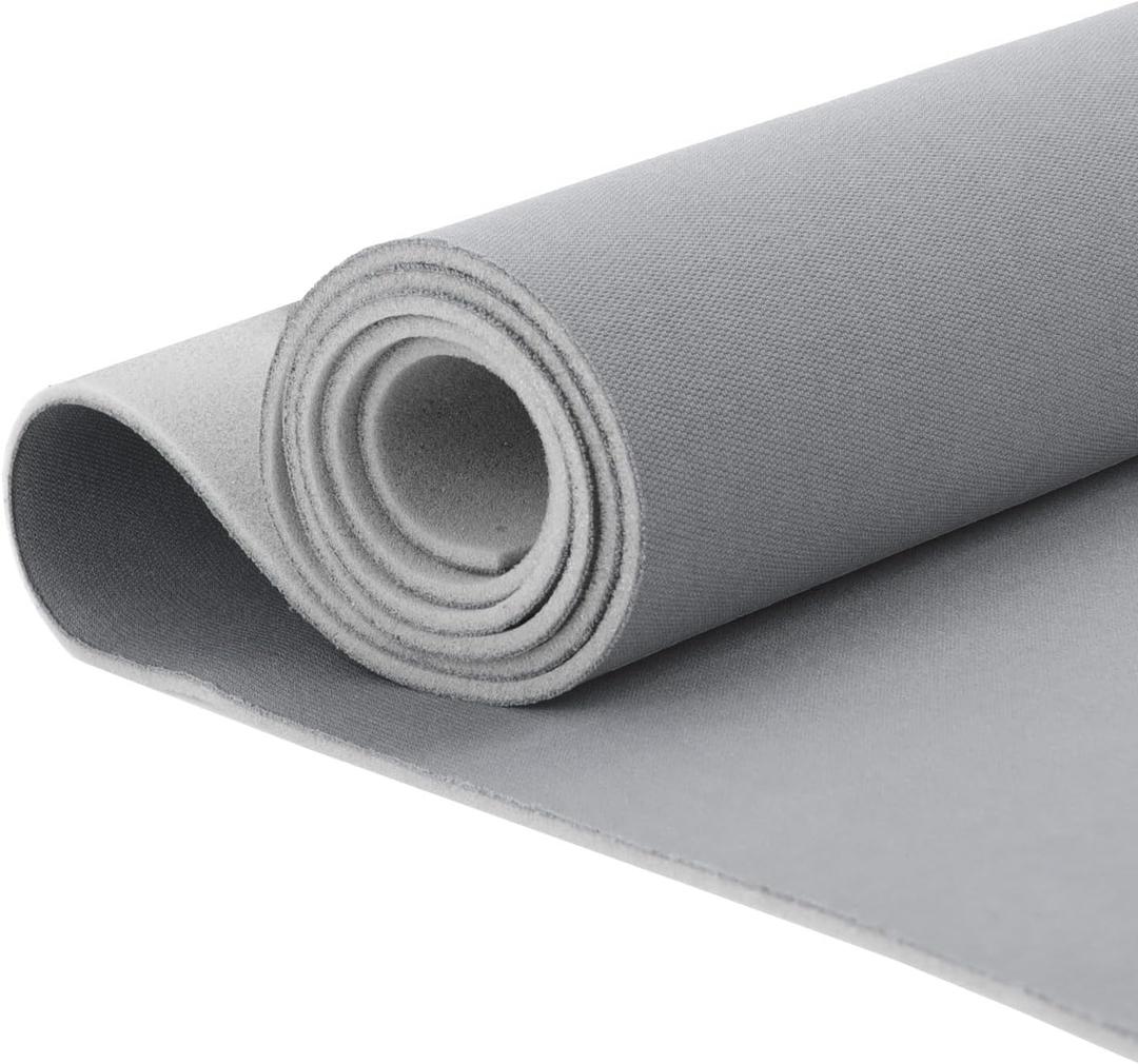 Kefly Gray Mesh Headliner Fabric 96" L  60" W with Foam Backing, Auto Interior Roof Replacement Material for Car, SUV, Boat, Pickup, Truck, RV, Home Repair