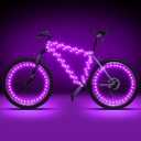 Woanger 3 Pcs LED Bike Lights for Night Riding Bicycle Frame and Wheel Lights Battery Powered Bike Accessories Gifts for Adults Riding at Night